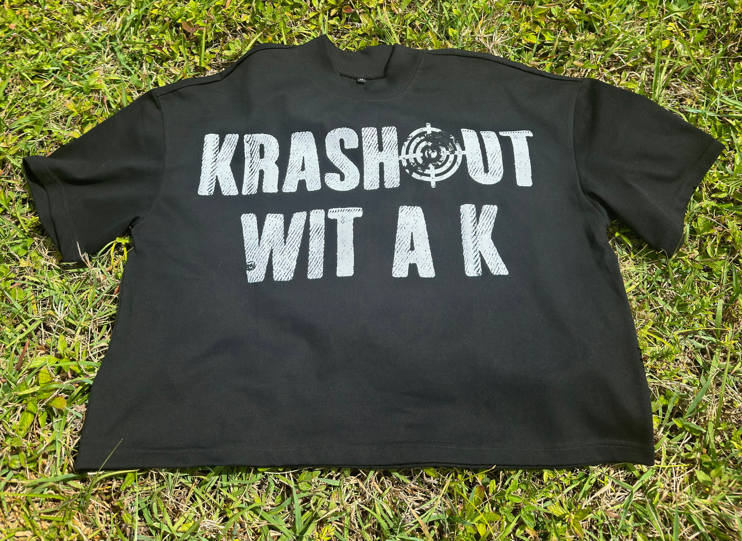 "Krashout Wit A K" Cropped tee