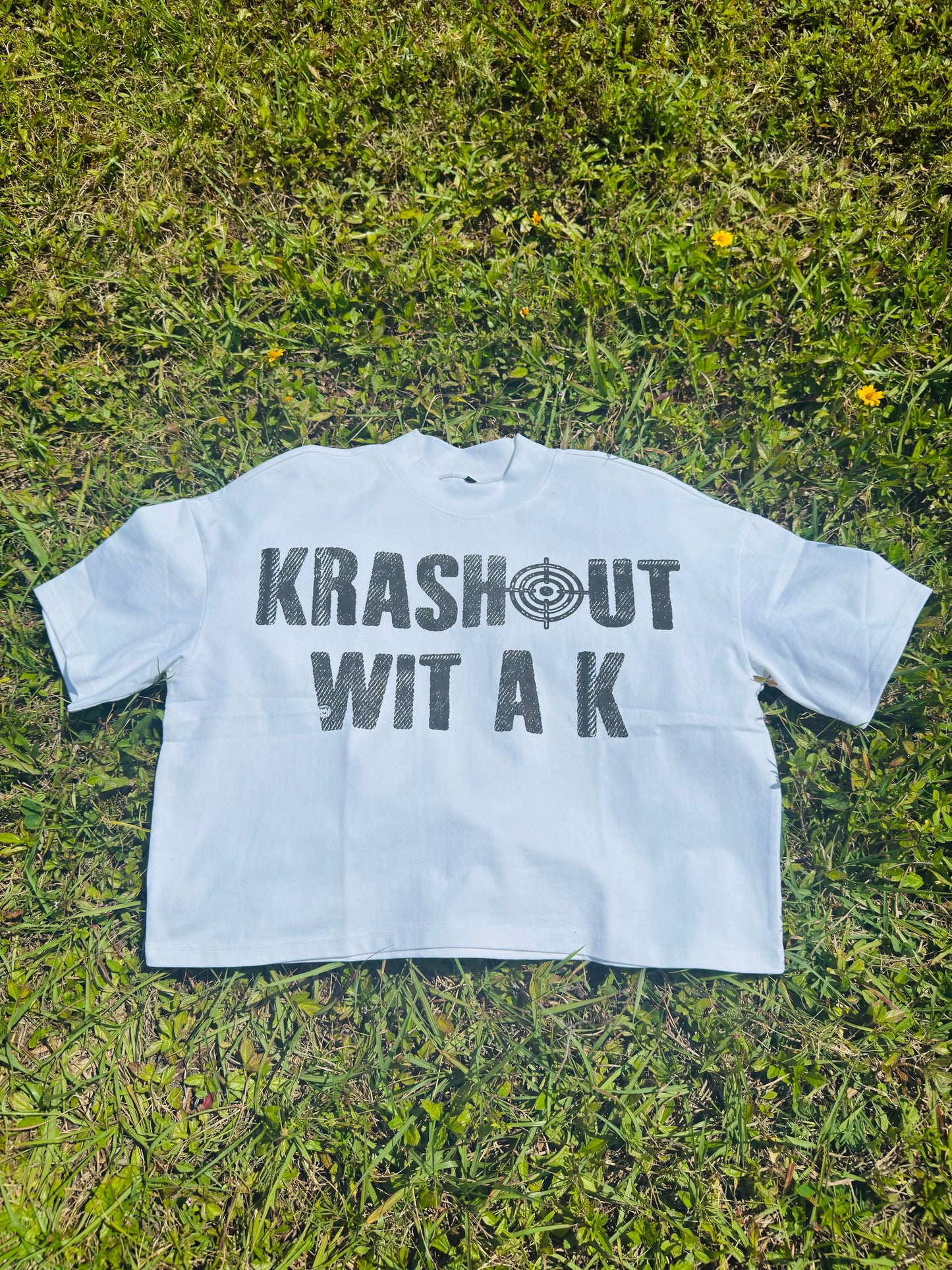 "Krashout Wit A K" Cropped tee